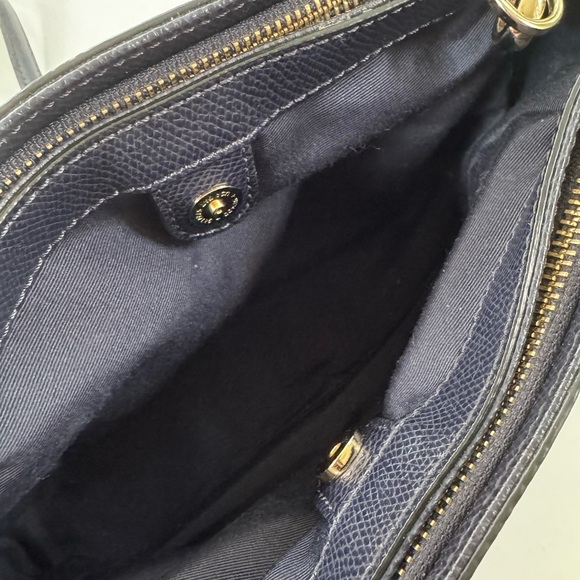 Coach Leather Christie Carryall Shoulder Bag Navy and Gold Hardware - Picture 15 of 16